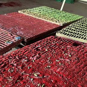 Burn off oven cleaning of paint grids
